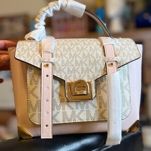 Manhattan Kors Cream and Pink Women's Bag